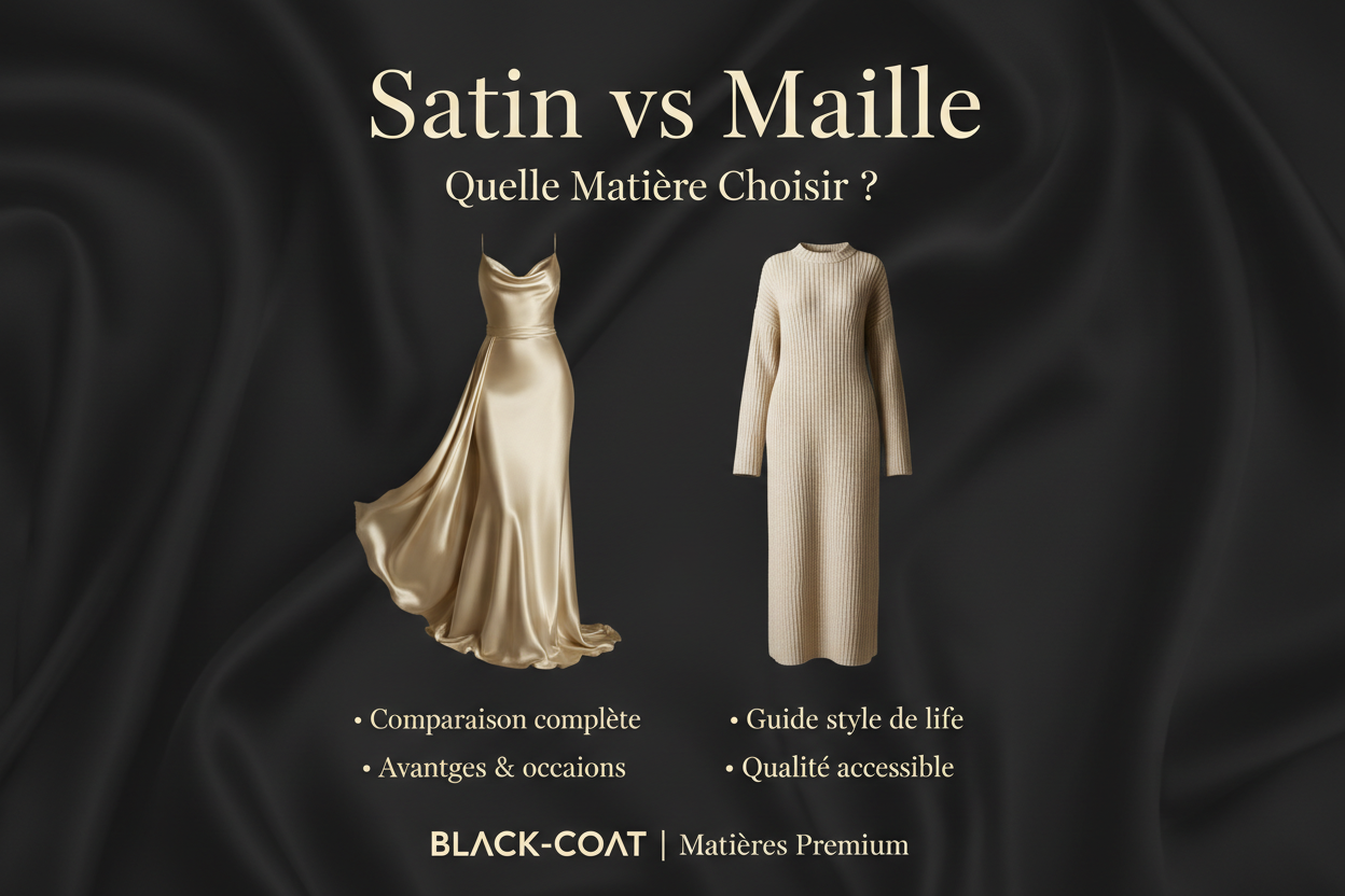 Satin vs Maille : Quelle Matière Choisir pour Votre Robe ?