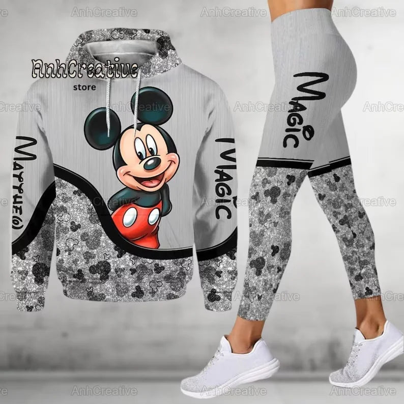 Ensemble Disney Femme - Sweat à Capuche 3D et Pantalon Yoga