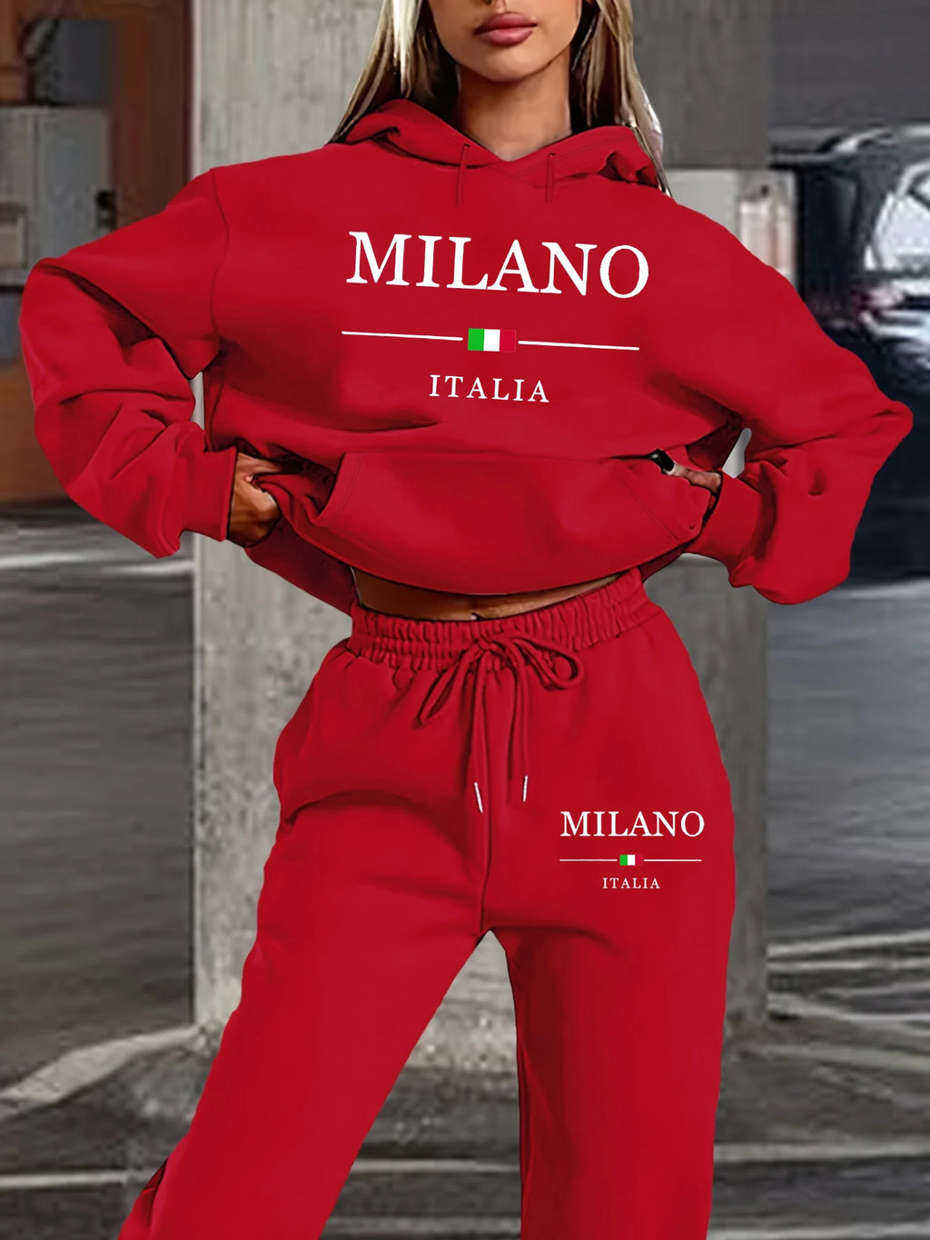 Ensemble Sweat à Capuche Femme MILANO ITALIA - Doublure Peluche Hiver