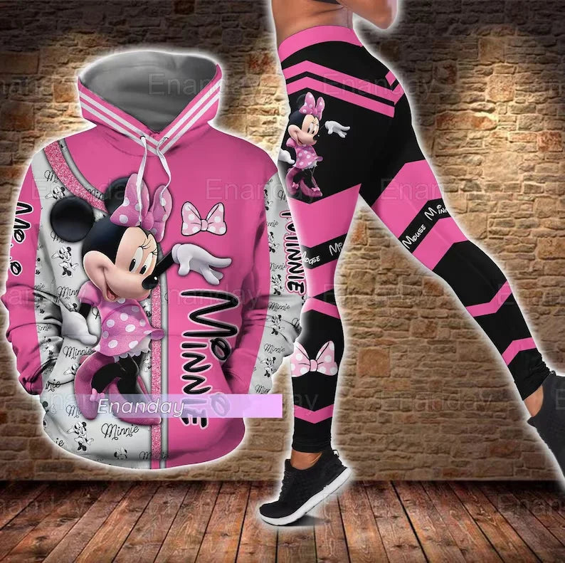 Ensemble Disney Femme - Sweat à Capuche 3D et Pantalon Yoga