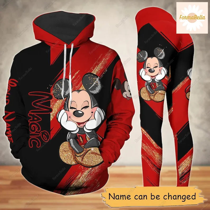 Ensemble Disney Femme - Sweat à Capuche 3D et Pantalon Yoga