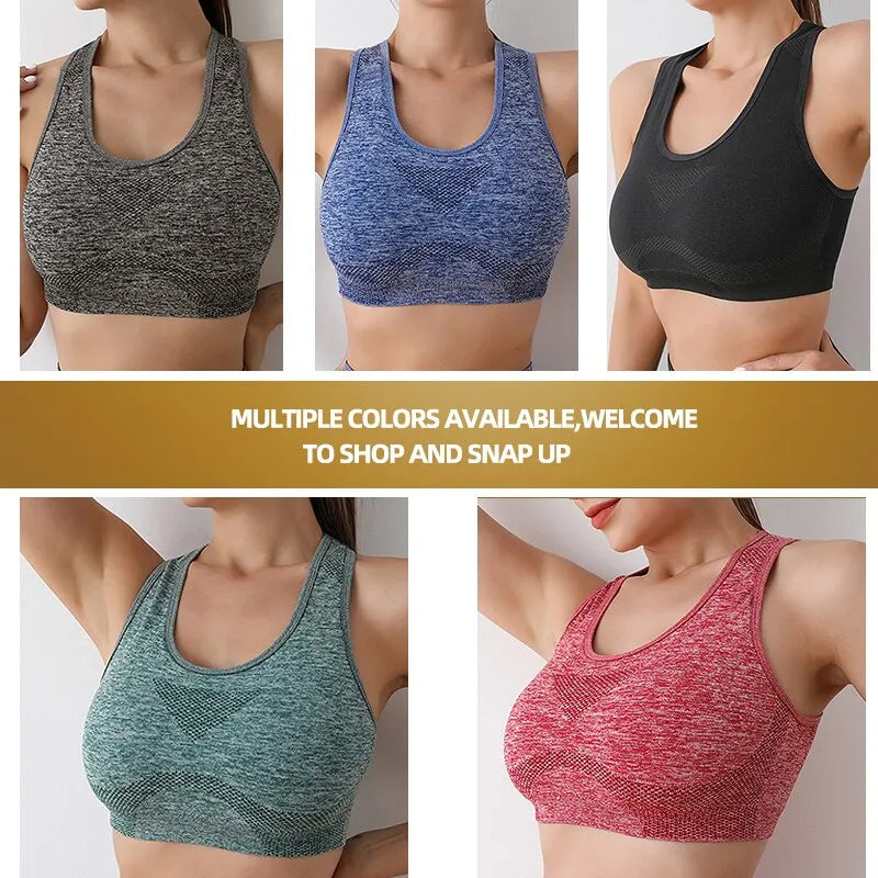 Soutien-Gorge Sport Push-Up Femme - Brassière Respirante Yoga Fitness