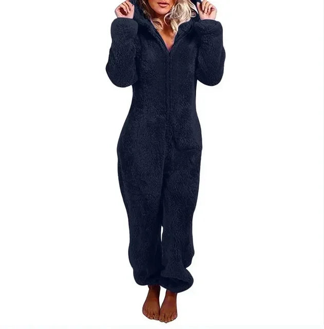 Combinaison Pyjama Onesie Sourire Femme - Vêtements Nuit Hiver