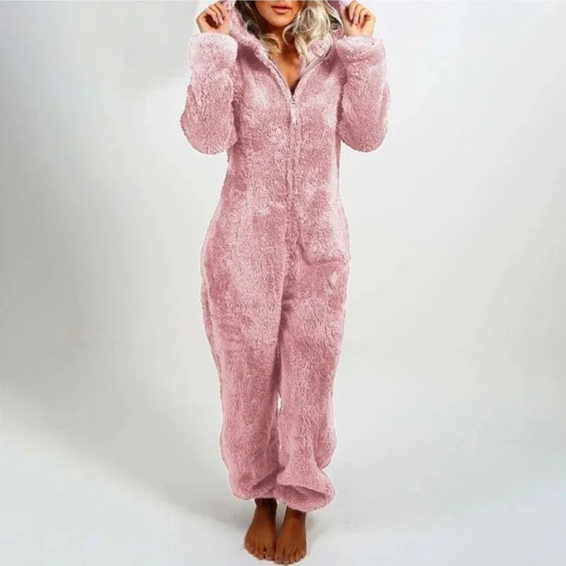 Combinaison Pyjama Onesie Sourire Femme - Vêtements Nuit Hiver