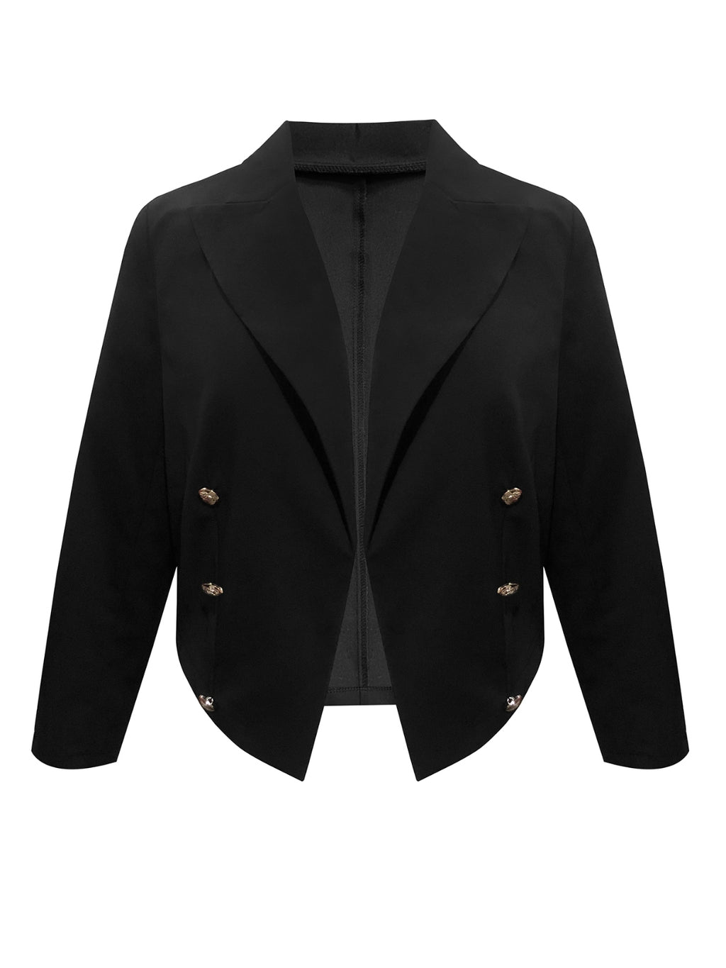 Veste blazer grande taille 1XL-5XL - vue latérale montrant la coupe flatteuse et l'ajustement parfait
