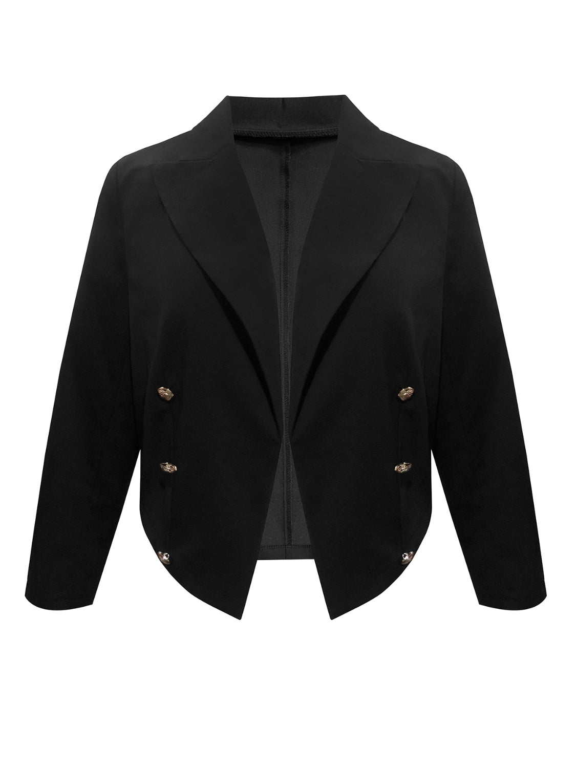 Veste blazer grande taille 1XL-5XL - vue latérale montrant la coupe flatteuse et l'ajustement parfait
