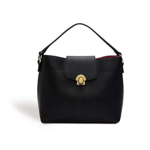 "Sac hobo vegan noir en cuir végétal éthique LaBante London"