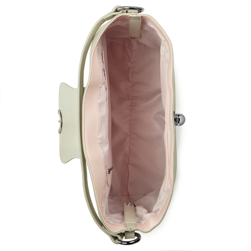  "Sac hobo éthique cuir végétal couleur taupe"