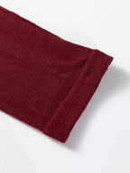 Robe mini maille côtelée col volant - vue latérale montrant les proportions modernes de la mini-robe - BLACK-COAT
