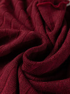 Robe mini maille côtelée col volant - détail du patchwork couture qui ajoute du caractère - BLACK-COAT
