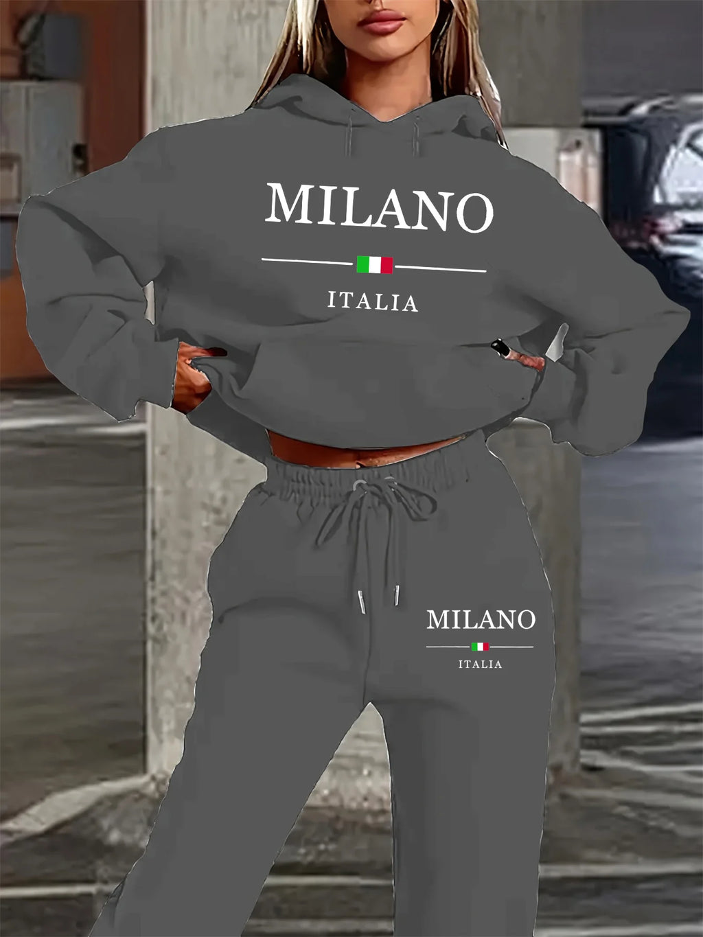 Ensemble Sweat à Capuche Femme MILANO ITALIA - Doublure Peluche Hiver