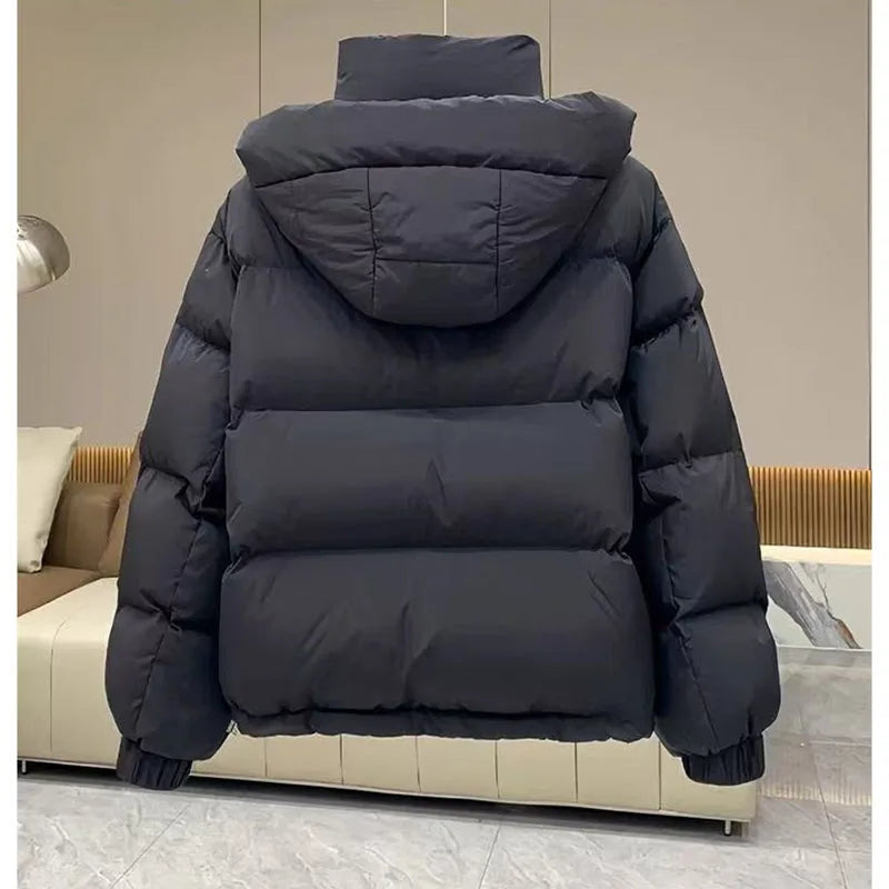 Doudoune Courte Femme Coréenne - Parka Rembourrée à Capuche Hiver 2025