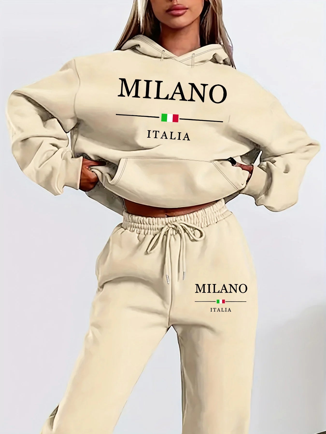 Ensemble Sweat à Capuche Femme MILANO ITALIA - Doublure Peluche Hiver