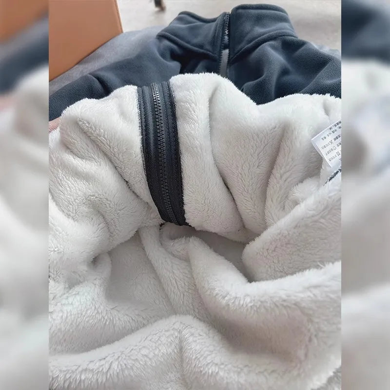 Veste Polaire Double Face Femme - Pull à Capuche Hiver Streetwear