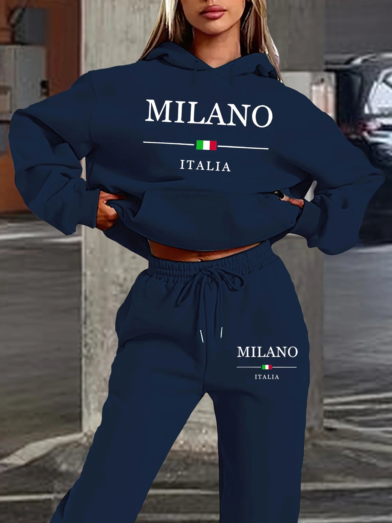Ensemble Sweat à Capuche Femme MILANO ITALIA - Doublure Peluche Hiver