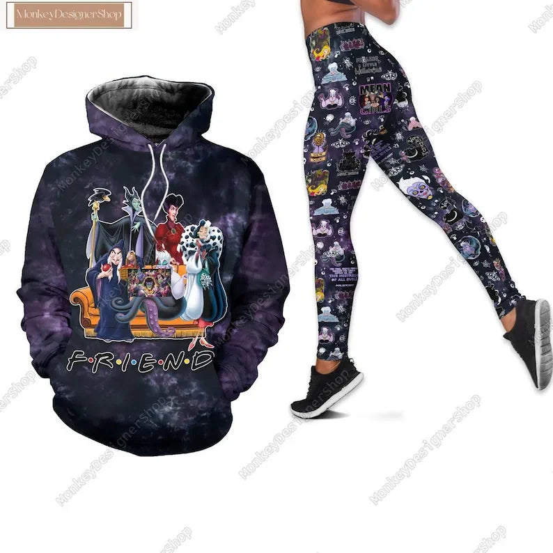 Ensemble Disney Femme - Sweat à Capuche 3D et Pantalon Yoga