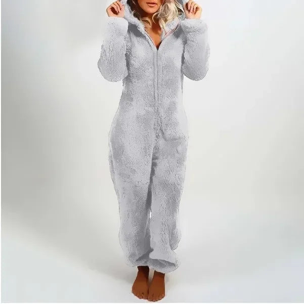 Combinaison Pyjama Onesie Femme Hiver - Grande Taille à Capuche
