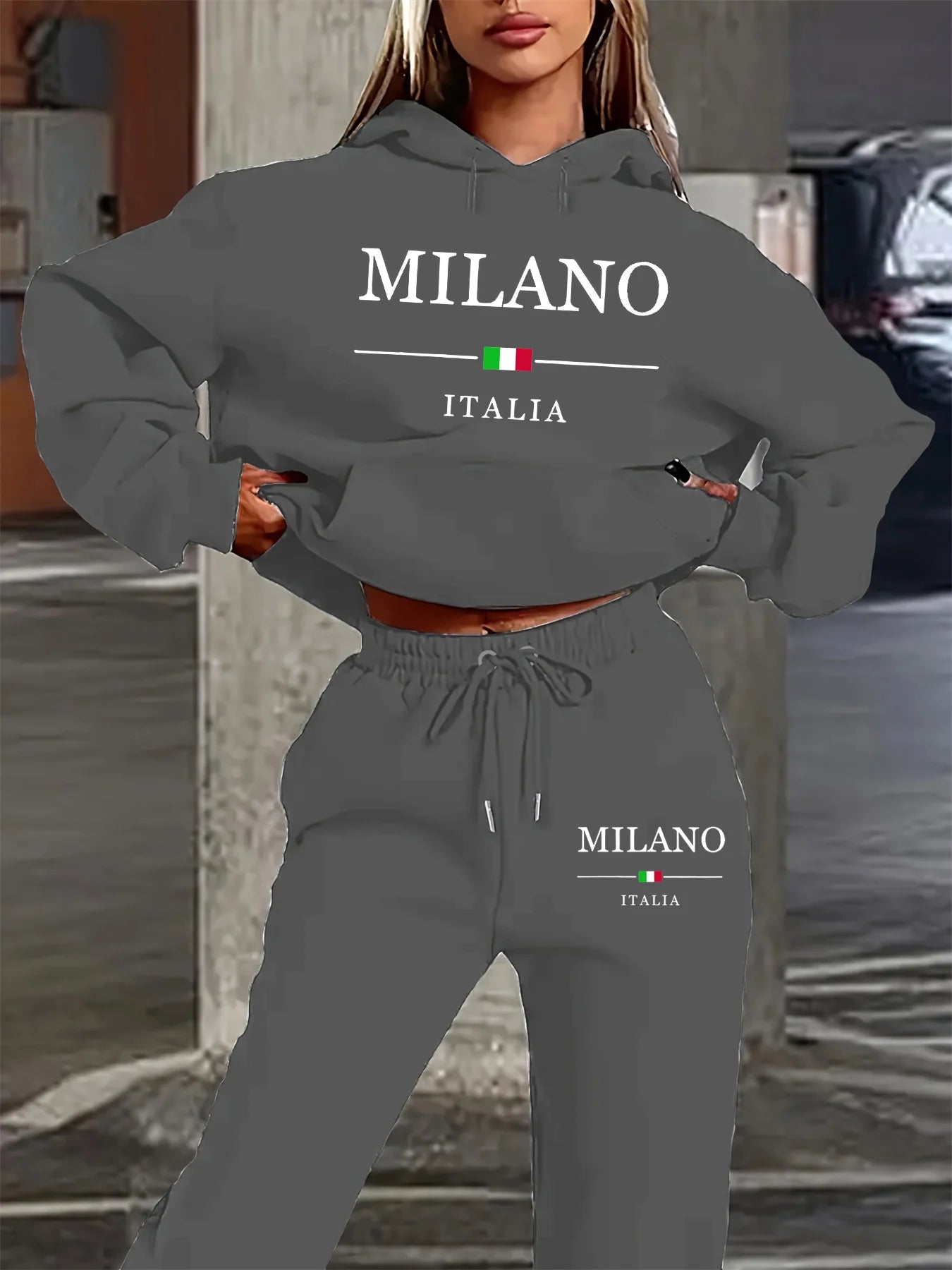 Ensemble Sweat à Capuche Femme MILANO ITALIA - Doublure Peluche Hiver