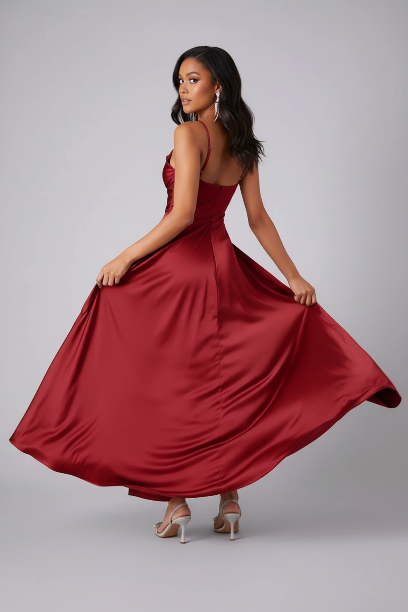 Robe Black-Coat - vue arrière avec mannequin  montrant les détails du dos et la finition soignée, collection premium accessible
